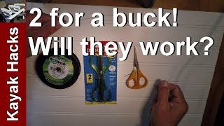 Dollar Store Scissors cut  braided fishing line?  The Test