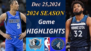 Dallas Mavericks Vs Minnesota Timberwolves Full Game 2nd-Qtr | Dec 25,2024 | NBA TODAY