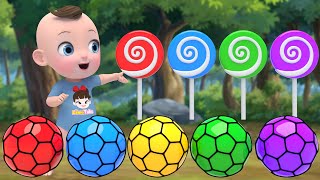 collar squish ball Finger Family | Seven Steps + more Nursery Rhymes & Kids Song