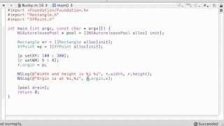 Objective C Programming Tutorial - 36 - Running the Brand New Point Program
