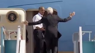 Obama Yells at Bill Clinton to Get on Air Force One