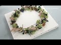 キャンバスリースの作り方｜インテリア・プレゼント・工作に｜canvas wreath【サトウ花店 おうちwork shop】