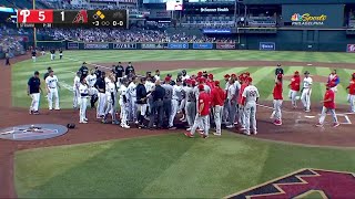 DBacks, Phillies Benches Clearing Scuffle After Corbin Carroll Hit By Pitch! DBacks - Phillies