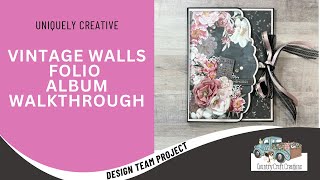 Folio Album Walkthrough a Country Craft Creations DTP | Uniquely Creative |Vintage Walls collection