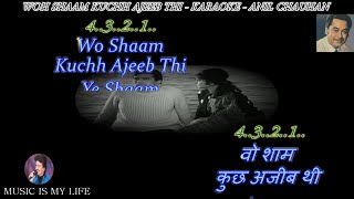 Woh Sham Kuchh Ajeeb Thi Karaoke With Scrolling Lyrics Eng And हिंदी