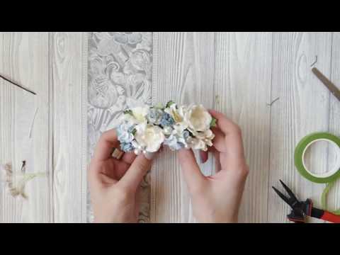 How to make bridal hair accessories. Easy DIY. Hair comb. Flowers. Pearl beads How to make bridal hair accessories. Easy DIY. Hair comb. Flowers. Pearl beads