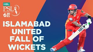 Islamabad United Fall Of Wickets | Peshawar Zalmi vs Islamabad United | Match 10 | HBL PSL 6 | MG2T