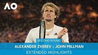 Alexander Zverev v John Millman Extended Highlights (2R) | Australian Open 2022