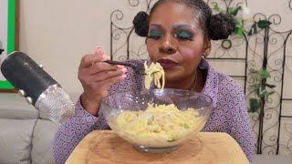 CHUNKY CRAB PASTA ASMR EATING SOUNDS