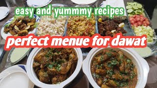 A perfect menue for dawat |easy recipes#Farah Mumtaz