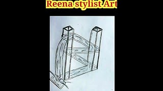 How to draw the Impossible waterfall 3D optical illusions / #shorts #ReenastylistArt