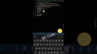 How to Swap two numbers in python | Swapping Program in Python | #python #swapping #pythonswapping