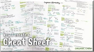 how to create a cheat sheet (+ timelapse) (organic chem)
