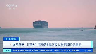 苏伊士运河收入损失超60亿美元Suez Canal revenue loss exceeds $6 billion