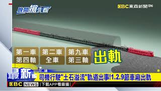 泥沙溢出鐵軌！新自強號出軌 進隧道急煞釀9傷@newsebc