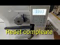 how to reset zj9703ar zoje sewing machine single needle.