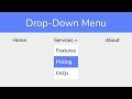 Drop Down Menu using HTML, CSS, JavaScript
