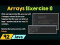 Arrays in Java (Exercise 1)
