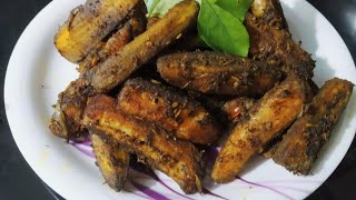 சுவையான வாழைக்காய்  சைவ  மீன் வறுவல் /raw banana fry/sidedish recipe for lunch