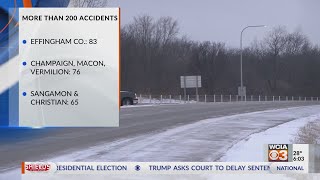 Illinois State Police respond to over 200 accidents in Central IL