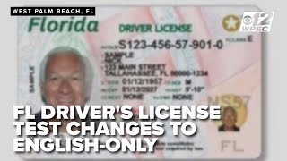 Florida driver's license test changes to English-only after updated policy announced by FLHSMV