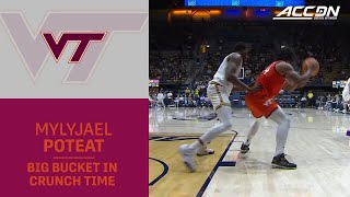 Virginia Tech's Mylyjael Poteat With A Big Bucket In Crunch Time