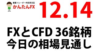 【ゴゴジャン用】かんたんFX：12月14日FXとCFD今日の相場見通し