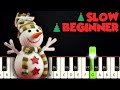 We Wish You A Merry Christmas | SLOW BEGINNER PIANO TUTORIAL + SHEET MUSIC by Betacustic