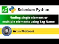 Finding single element or multiple elements on web page using HTML Tag Name (Selenium Python)