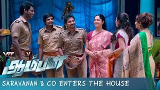 Saravanan & Co Enters the House - Aambala | Movie Scenes | Vishal | Sundar C