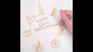 UAE 44th National Day - Rainbow Milk Karak Tea Spilt Art