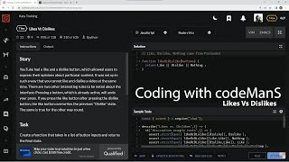 Codewars 7 kyu Likes Vs Dislikes JavaScript