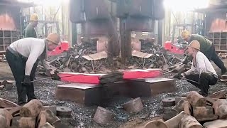 The Process Of Forging Steel Using Giant Hydraulic Hammers Part 237