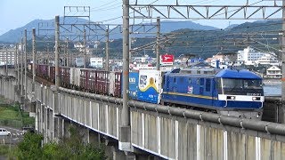 JR貨物　新造後初の瀬戸大橋線の日中運用　73レ　EF210-311号機 【本四備讃線（瀬戸大橋線） 児島～宇多津間】