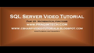 Mathematical functions in sql server Part 29