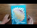 how to paint a stunning white proteas in acrylics