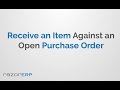 Receive an Item Against an Open Purchase Order