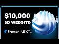 How To Create $10,000  3D Website, With Framer (No Code) and Next.js