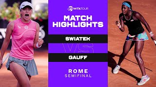 Iga Swiatek vs. Coco Gauff | 2021 Rome Semifinal | WTA Match Highlights