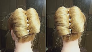 😱😱Simple Double French Roll Hairstyle Tutorial