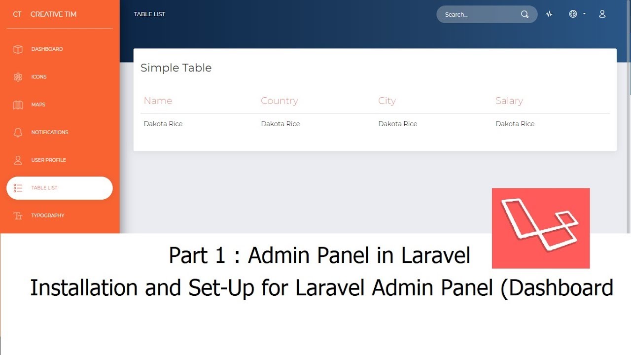 Laravel-5.8:Admin Panel (Part-1) | How To Do Installation, Set-up And ...