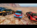 cars vs downhill car crash test beamng drive