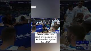 🇬🇷🇺🇸 Team USA's early dominance causes Greek coach to rip into his players 😡 | #shorts | NYP Sports