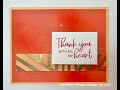 Heat Embossing with Layered Stripes background stamp