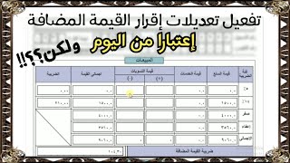 تفعيل تعديلات إقرار القيمة المضافة إعتبارا من اليوم طبقا لقرار وزير المالية ٤٠٣ لسنة ٢٠٢٣