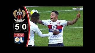 Lyon vs OGC Nice 5-0 Résumé et Tous les Buts - 26/11/ 2017 HD