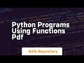 python programs using functions pdf