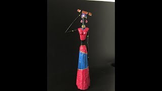 Best out of waste/DIY African doll with old newspaper