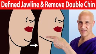 Defined Jawline \u0026 Remove Double Chin (Effective Home Exercises) | Dr. Mandell