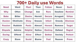 700+ Daily use words | Spoken English